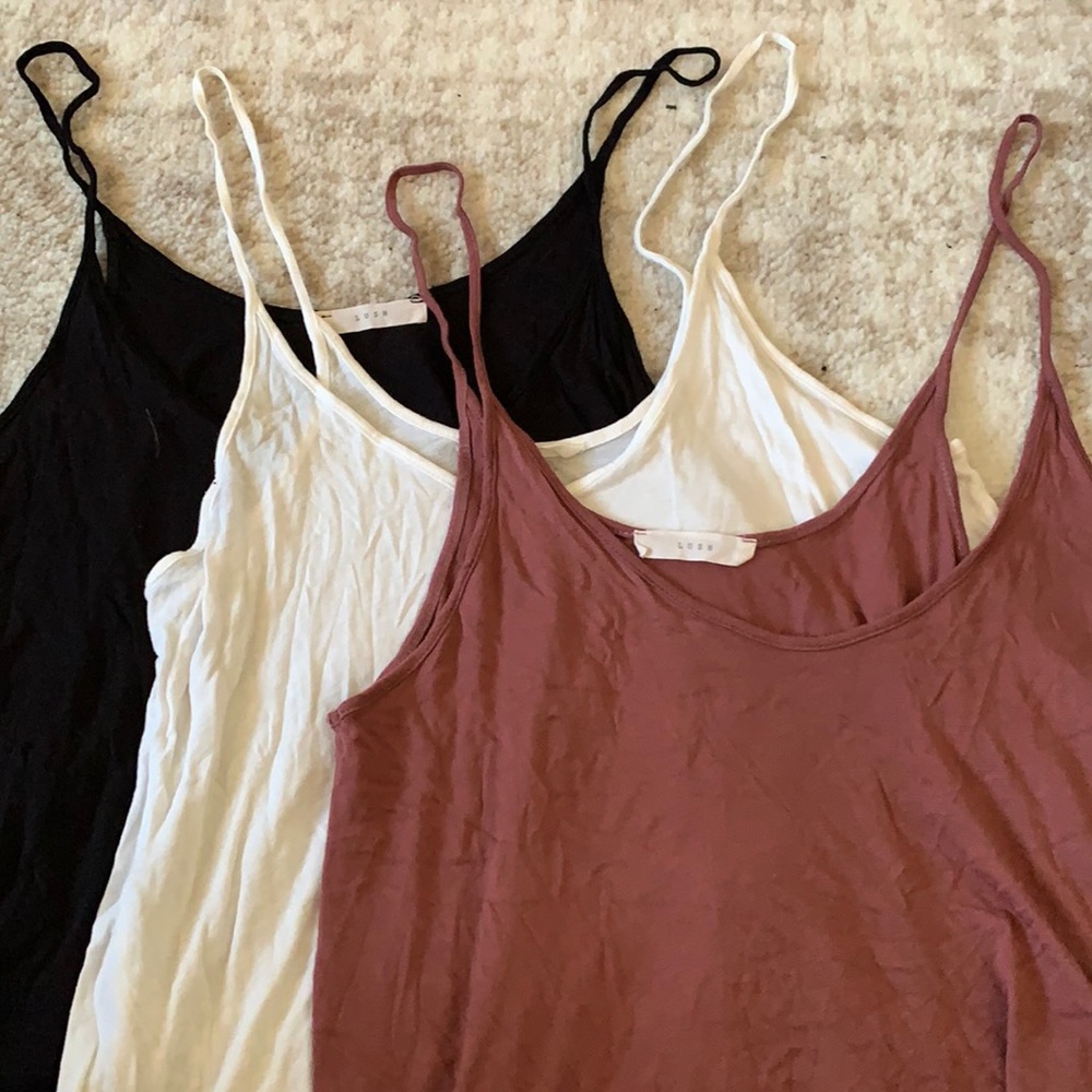 Bundle of 3 Lush loose flowy tank tops